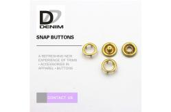 China Fancy Gold Brass 16L Prong Snap Buttons supplier