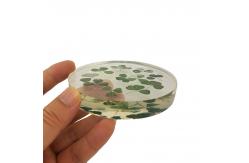 China Artificial Transparent Flower Paperweight With Fragments / Chippings supplier
