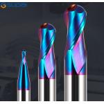HRC65 2 Flute Nano Blue Coated Carbide Milling Cutter CNC Router Bit For Metal Tools Tungsten Steel Tool for sale
