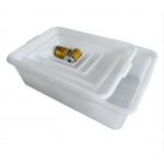Thickened White Plastic Rubber Basin Turtle Basin Box Plastic Square Turnover Washing Basin for sale