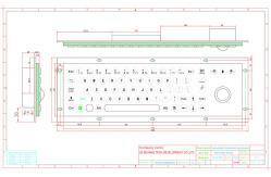 China 70 Keys Industrial Metal Computer Keyboard With Trackball / Stainless Steel Kiosk Keyboard supplier