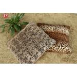 Fluffy Square Faux Leopard Throw Pillow Cover Continuous Pattern warm Breathable Anti - Mildew