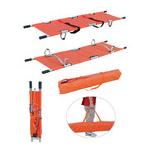 Hospital Portable Ambulance Emergency Stretcher 2 Sections Aluminum Alloy Folding Patient for sale