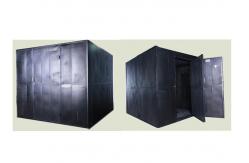 China IEC60598 Electrical Safety Test Equipment Black Rectangular Draught Proof Enclosure supplier