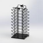 Sunglasses Eyewear Metal Counter Display Stands With Rotated Base for sale