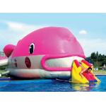 Water Floating Games, Inflatable Obstacle Course In Pink Whale Model for sale