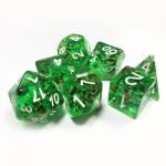 Sprite green crystal Resin Boarding Dice Set  dnd dice