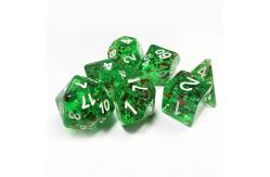 China Sprite green crystal Resin Boarding Dice Set  dnd dice supplier