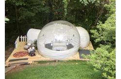 China 4 M Inflatable Lawn Tent Clear Bubble , Inflated Bubble Tent With Frame Tunnel supplier