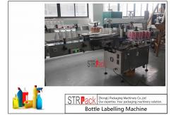 China Large Capacity Durable Bottle Labeling Machine For Detergent Flat Bottles supplier
