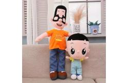 China Cotton 48cm Big Head Son Small Head Father Plush Action Figures supplier