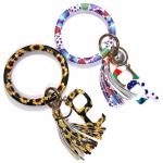 Women Lightweight Round Bracelet Keychain Nickle Plating CE Certification for sale