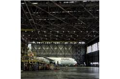 China Efficient Prefabricated Large-span Space H-shaped Steel Structure Hangar Building supplier