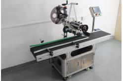 China PLC Controlled Automatic Desktop Doypack Pouch Label Applicator for Flat Surface supplier