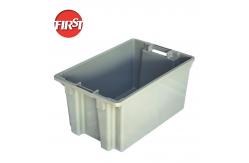 China Silk Printing Logo Turnover Crates Customized Solution for Industrial Logistics Storage supplier