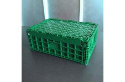 China Green Plastic Storage Crate 600x400x220cm For Fruit Vegetable supplier