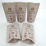 Customized 100% Biodegradable Kraft Paper Pla Bags With Resealable Zipper For Chew Gum for sale
