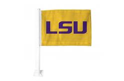 China LSU Flagolden car flags screen printed high quality supplier