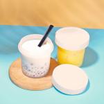 OEM 200ml Plastic Food Jars Ice Cream Cup With Cap