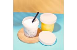 China OEM 200ml Plastic Food Jars Ice Cream Cup With Cap supplier