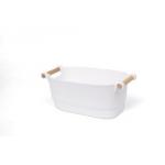 white stackable storage bins plastic refrigerator 15l with handles