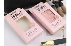 China Art Paper Empty False Nail Packaging Clear Top rectangle Rigid Boxes supplier
