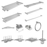 Rustproof Modern Stainless Steel Bathroom Fittings Wall Mounted ODM for sale