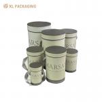 Custom Grey Cylinder Packaging Round Box Flower Paper Tube For Flower Cosmetic Gift for sale