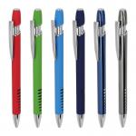 Stylish Press Metal Ballpoint Pen Click Soft Touch Promotional Aluminum Ball Pen for sale