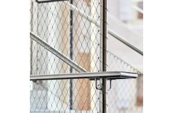 China 25*25mm Architectural Wire Mesh Balustrade Infill Cable Netting Staircase Using supplier