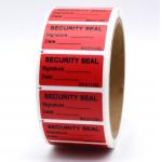 90um 2mil Tamper Proof Security Stickers Red Matte Semi Transfer High Residue for sale