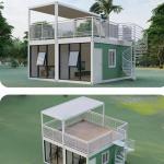 Weather Resistant Folding Container House Steel Frame Fold Up Container House