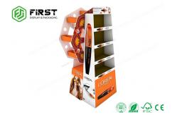 China OEM/ODM Makeup Cosmetic Cardboard Floor Display , Glossy Laminated Cardboard Shelf Display supplier