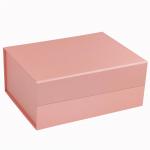 Recycled Luxury Pink Folding Gift Box Cardboard Paper Magnetic Closure Box Custom for sale