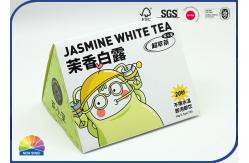 China Jasmine Tea Bags Packaging Triangle Inside Print Folding Carton Box supplier