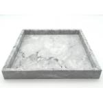 Decorative Square Serving Tray White With Vein Durable Moisture Resistant for sale
