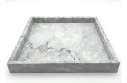 China Decorative Square Serving Tray White With Vein Durable Moisture Resistant supplier