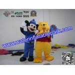 Plush Advertising Mascot Costume , Mickey And Winnie Mascot
