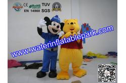 China Plush Advertising Mascot Costume , Mickey And Winnie Mascot supplier