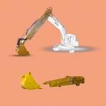 Q355B Excavator Telescopic Boom Dipper Arm Long Reach Wear Resistant for sale