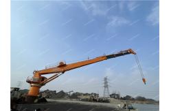 China PSV Telescopic Boom Offshore Crane With Cab Base Left Hand Drive supplier