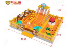 China Inflatable Magic Castle Bounce House Playground Orange Yellow supplier