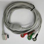 Light Portable Ge ECG Cables , One Piece TPU 5 Lead Ecg Cable With Snap for sale