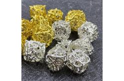 China Thorns Hollow Metal Dice Set Kusalu RPG Dragon And Dungeon DND supplier