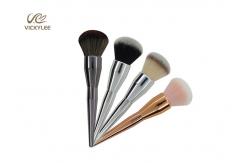 China Silver Black Plastic Handle 6.1 Inch Beauty Brush Set supplier