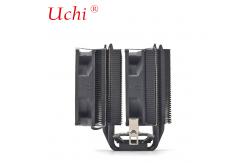 China Dual Tower Dual Fan Black Fan Cooler PC Motherboard CPU Cooler supplier