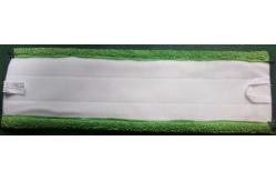 China Green twisted 13*47 fold stitch microfiber wet cleaning mop pads head supplier
