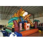 Lovely inflatable giraffe combo Palm tree inflatable bouncy for kids inflatable mini jumping for sale