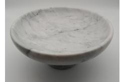 China 10 Inch Solid Stone Serving Bowl , Real Marble Fruit Bowl With Stand supplier