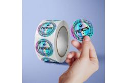 China QR Code Metal Holographic Sticker Printing Customized Thickness supplier